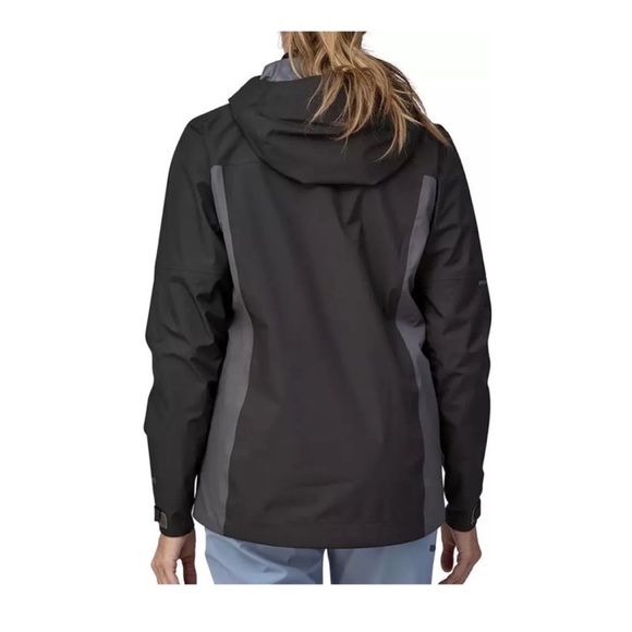 Patagonia Women's L Large Boulder Fork Rain Jacket Forge Grey Black NWT - Picture 8 of 13